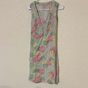 Columbia Floral Tropical Dress - Green and Pink
